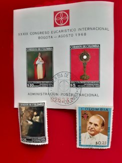 Kolumbien Briefmarken XXXIX Congreso Bogota 1968 Top!