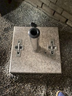 neuen Sonnenschirm Shell Turn 250x200cm mit Granatsockel