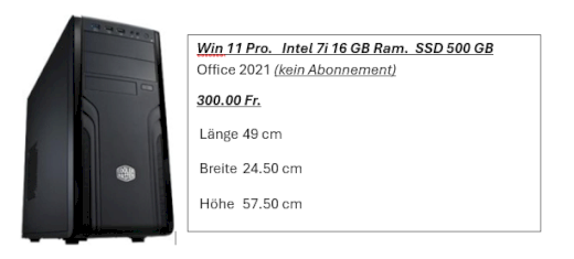 PC Gebraucht 2 Jahrealt