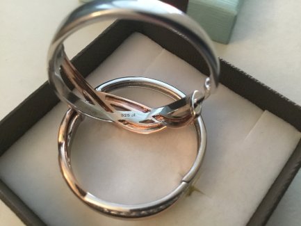 Damen ORinge neu aus Silber Teilweise Vergoldet