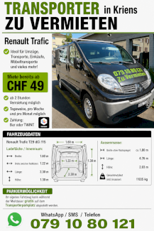 Transporter zu vermieten - Standort Kriens - Gratisinserat.ch