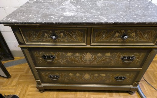 Kommode mit Bauernmalerei und Steinplatte - Gratisinserat.ch