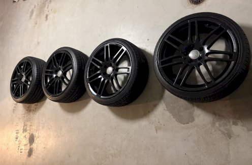 19 Zoll Platin Felgen 8Jx19 ET45 5x112 mit Sommerreifen - Gratisinserat.ch