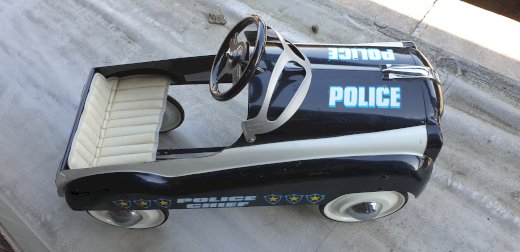 Vintage Police Metro Citys Finest Patrol Metal Pedal Car - Gratisinserat.ch