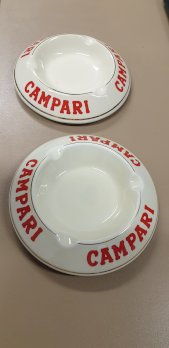 Original Campari Porzelan Aschenbecher - 60er Jahre