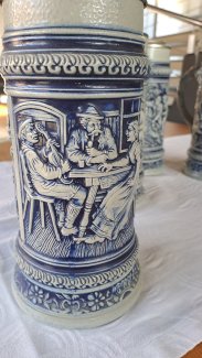 Bierhumpen 1 Liter mit Zinndeckel