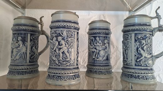 Bierhumpen 1 Liter mit Zinndeckel - Gratisinserat.ch