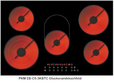 Glaskeramikkochfeld PKM EB-C5-3KBTCF