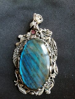 Sehr grosser Anhänger von Gallardos- Design in 925 Silber Handgemacht! Unikat!