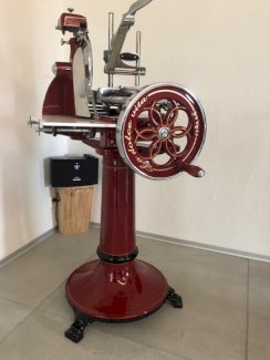 Schwungrad Aufschnittmaschine manuell mit Sockel - Gratisinserat.ch