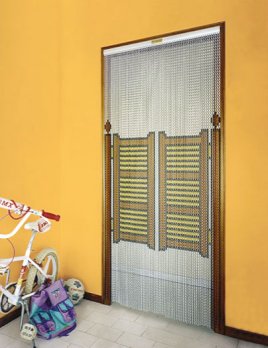 Türvorhang aus eloxierten Aluminiumketten mit Design WildWest