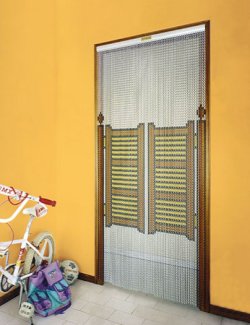 Türvorhang aus eloxierten Aluminiumketten mit Design WildWest