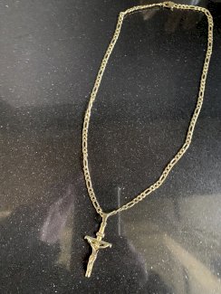 Gold Halskette Neu mit Jesus Kreuz Vergoldet 18k Gold Karat - Gratisinserat.ch