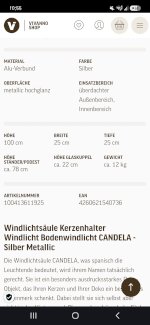 Zu verkaufen Windlichtsäule - Gratisinserat.ch