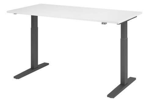 Ergo Schreibtisch XMKA16 Weiß Graphit 160x80 cm Höhenverstellbar - Gratisinserat.ch