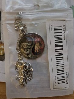 Halskette Doppel Drachen