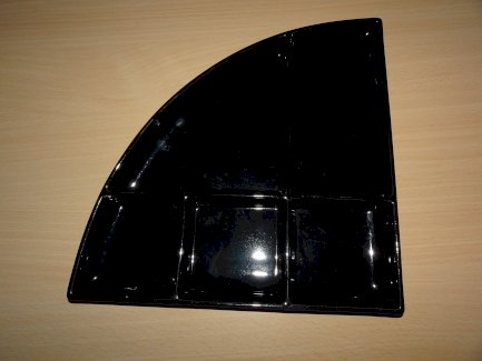 8 Gourmetteller aus Porzellan schwarz Viertelkreis - Gratisinserat.ch