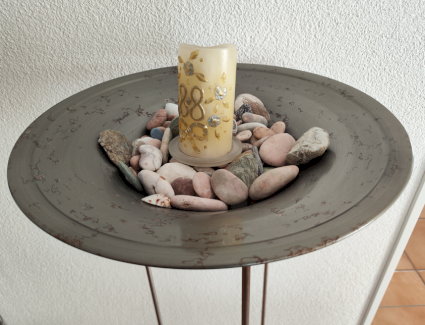 Deko Ständer Metall Gestell mit Schale