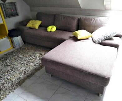 Wohnzimmersofa grau/anthrazit 