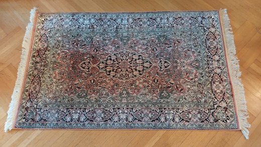Echter handgeknüpfter Kaschmir Orientteppich 147 × 93 cm - Gratisinserat.ch