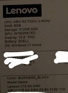 Lenovo V15, Ryzen 3, 8 GB RAM, 512 GB SSD wie neu - Gratisinserat.ch