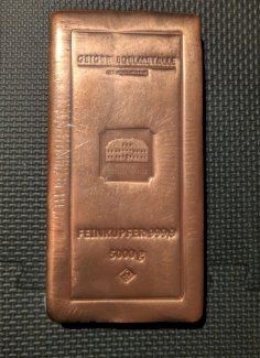 Feinkupfer Barren Geiger 5 kg mit Zertifikat - Gratisinserat.ch