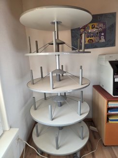  4 Etagen Ordner-Drehsäule, ohne Ordner, H 2020 mm 