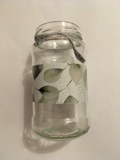 Glasvase mit Deko Pflanzenstyle - Gratisinserat.ch