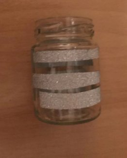 Glasvase farbe glitzersilber
