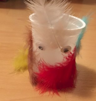  Deko Becher mit Federn - Gratisinserat.ch