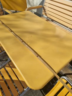 💛 Gartenset / Sitzgruppe: Tisch, Bank, 4 Stühle Bigla 💛