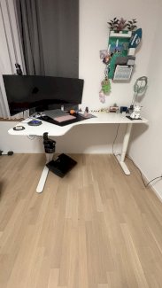 Ikea BEKANT Eckschreibtisch links 160x110 cm weiss, höhenverstellbar - Gratisinserat.ch