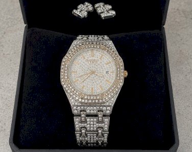 Emporio Time Damen-Armbanduhr mit Kristallbesatz – Edelstahl – inkl. Box - Gratisinserat.ch
