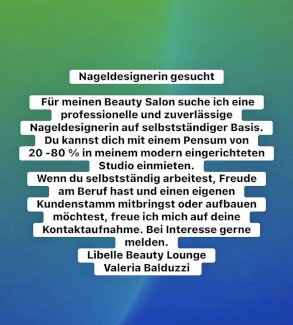 Naildesignerin gesucht 