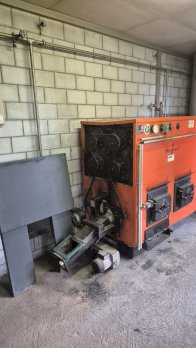 Heizomat HSK-RA 60 Hackschnitzel-/Pelletkessel inkl. Federblattaustragung – Bj. 2000