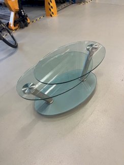 Glas-Couchtisch, Designertisch, Top Zustand