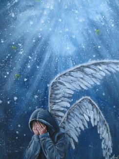 Engel Kapuze Modern Engel von mir gemalt - Gratisinserat.ch