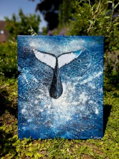 Wal Wasser Blau gemalt von mir. - Gratisinserat.ch