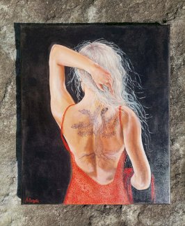 Tattoo Kleid gemalt von mir