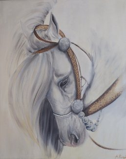 Weisses Pferd neue Oelgemaelde