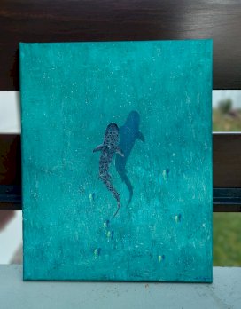 Wasser Fisch gemalt von mir 50/40