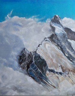 Berge gemalt von mir. Oel.