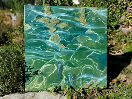 Fisch Wasser Forelle gemalt von mir.