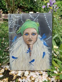 Blond gute Hexe neu, handgemalt