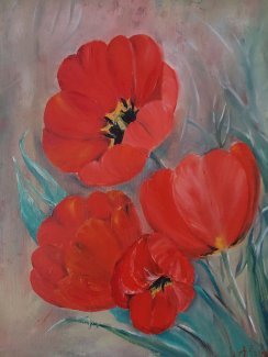 Rote Tulpen von Kunstlerin direkt - Gratisinserat.ch