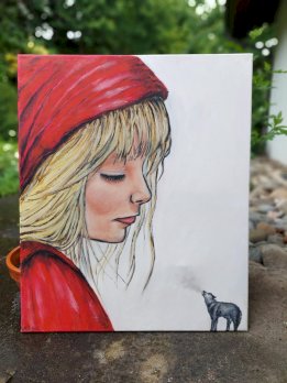Rotkappchen Filosofisch, gemalt von mir