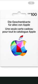 iTunes Karte im Wert von Fr.100.- für Fr.70.-