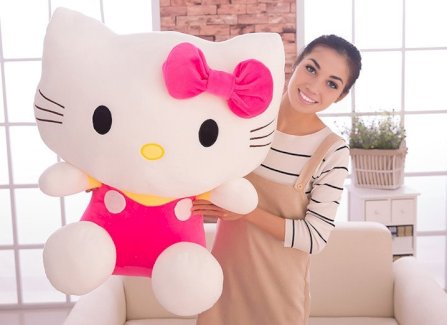 Riesen Hello Kitty Plüsch 100cm Kuscheltier HK Plüschtier Katze Stofftier - Gratisinserat.ch
