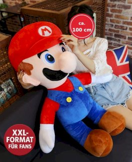 Super Mario XXL Plüschtier 100 cm Riesen Kuscheltier Geschenk für Fans - Gratisinserat.ch