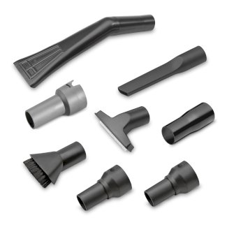 Kärcher - Zubehörset Autoreinigung DN 35: Autosaugdüse, Polsterdüse, Fugendüse, Saugpinsel, Adapter DN 35 und 40, Adapter von DN 40 auf DN 35